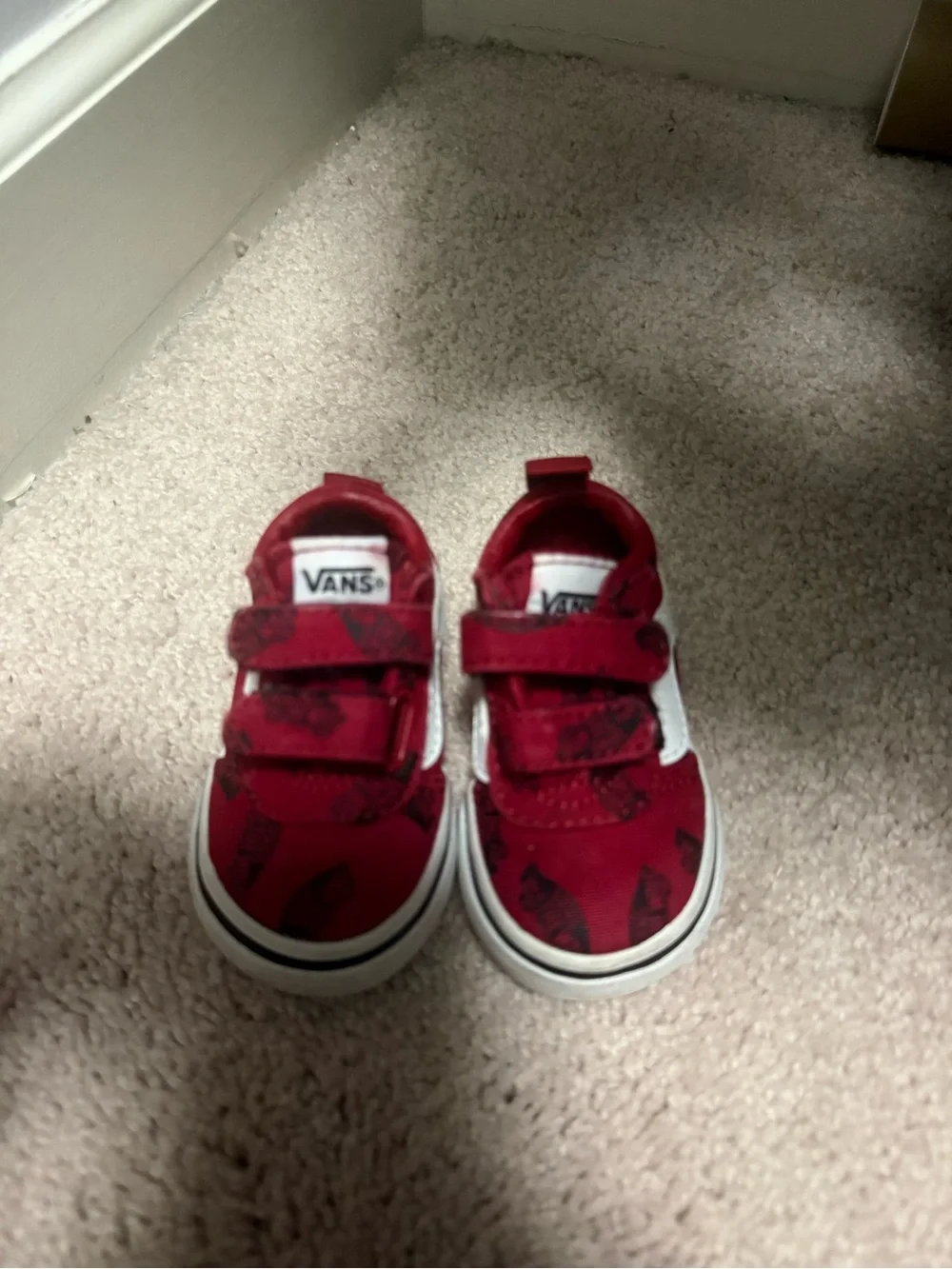 Vans red toddler